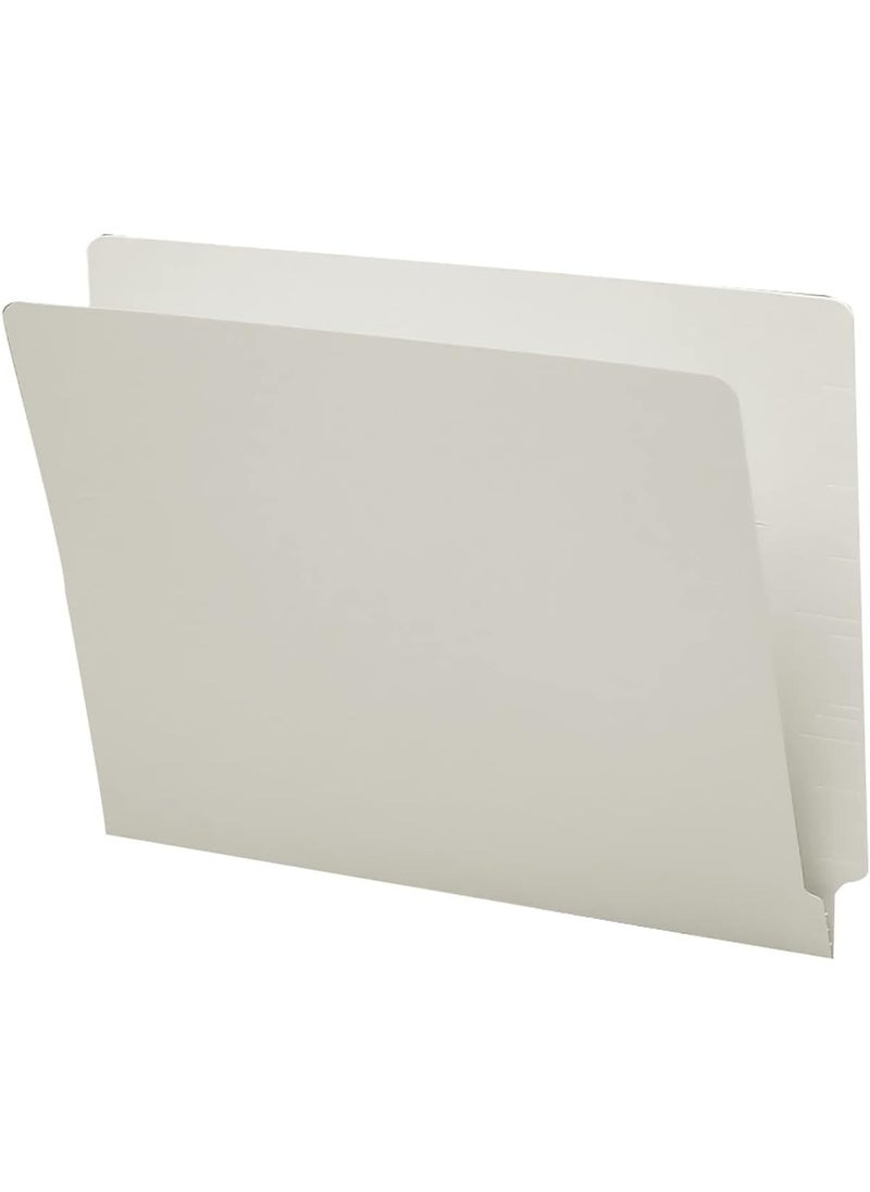 Smead Smead End Tab File Folder, Shelf-Master Reinforced Straight-Cut Tab, Letter Size, Gray, 100 per Box (25310)  - Image 2