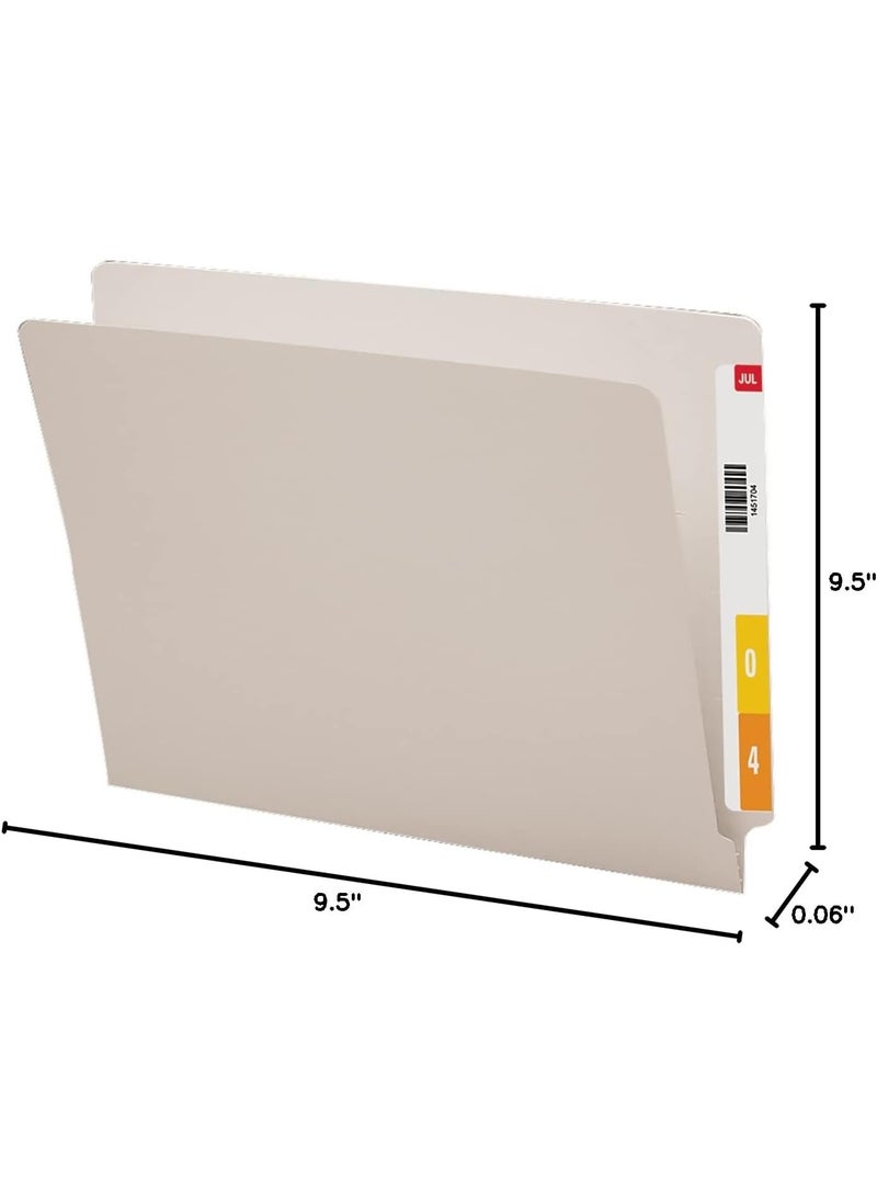 Smead Smead End Tab File Folder, Shelf-Master Reinforced Straight-Cut Tab, Letter Size, Gray, 100 per Box (25310)  - Image 3