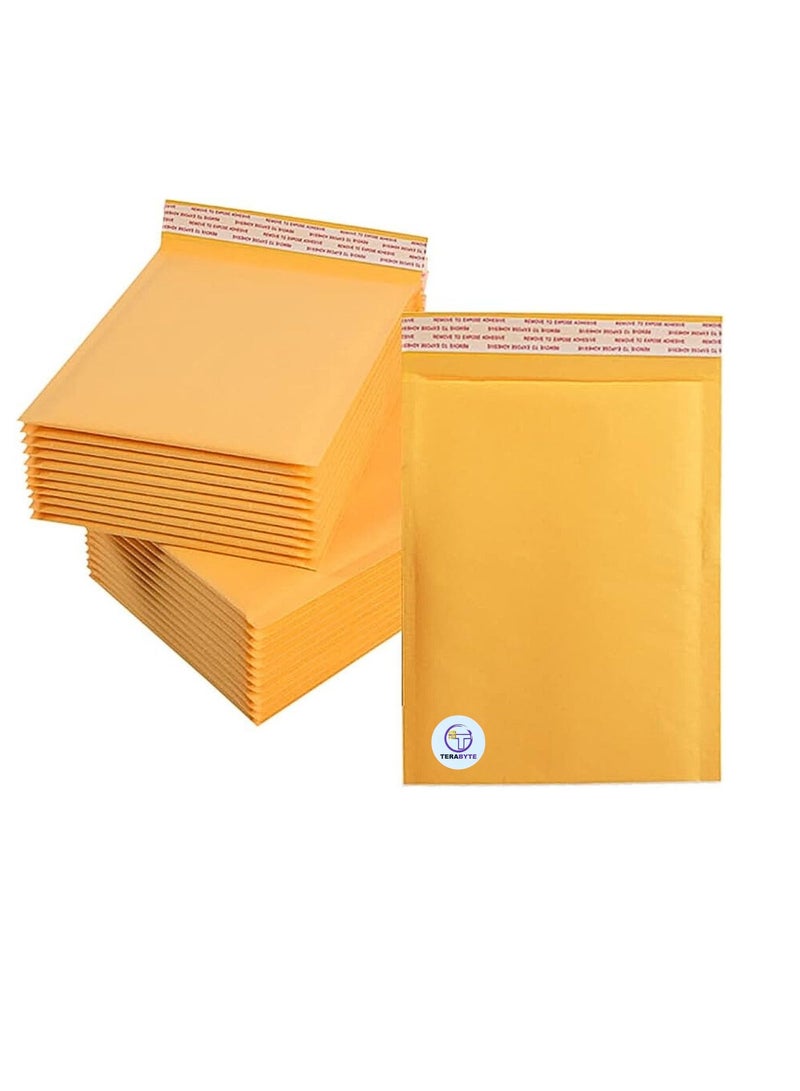 Terabyte Bubble Envelopes Bags 220MM X 340MM (9 INCH-14 INCH) Kraft Paper Bubble Envelopes Bags Padded Mailers Shipping Envelopes Self Seal for Packaging 25pcs - Image 1