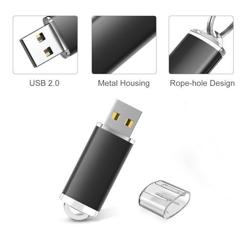 RAOYI 20 Pack 8GB USB Flash Drive Bulk USB 2.0 Memory Stick Thumb Drive Pen Drive Bundle-Black - Image 2