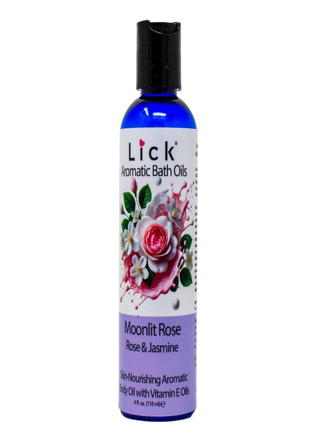 Lick Midnight Rose & Jasmine Aromatic Bath Oil - Calming Floral Scents - Aromatherapy Oils for Bath Relaxation, 4 oz - Image 1