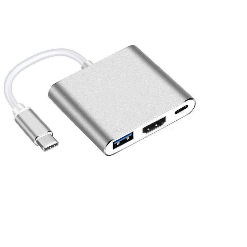 Tobo USB-C to HDMI Adapter, 3 in 1 Type-C to HDMI Multiport Adapter Converter with USB 3.0 Port and USB C Charging Port (USB-C-3-IN-1-HDMI 4K) - TD-221TC - Image 1