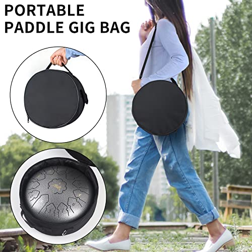 AKLOT Steel Tongue Drum - 12 Inches 13 Notes - Steel Drum- Hand Pan Drum with Music Book, Drum Mallets and Carry Bag - Image 4