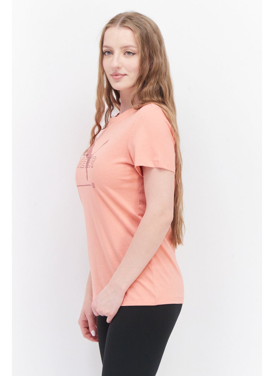 PUMA Women Sportswear Fit Short Sleeve Training T Shirt, Peach  - Image 3
