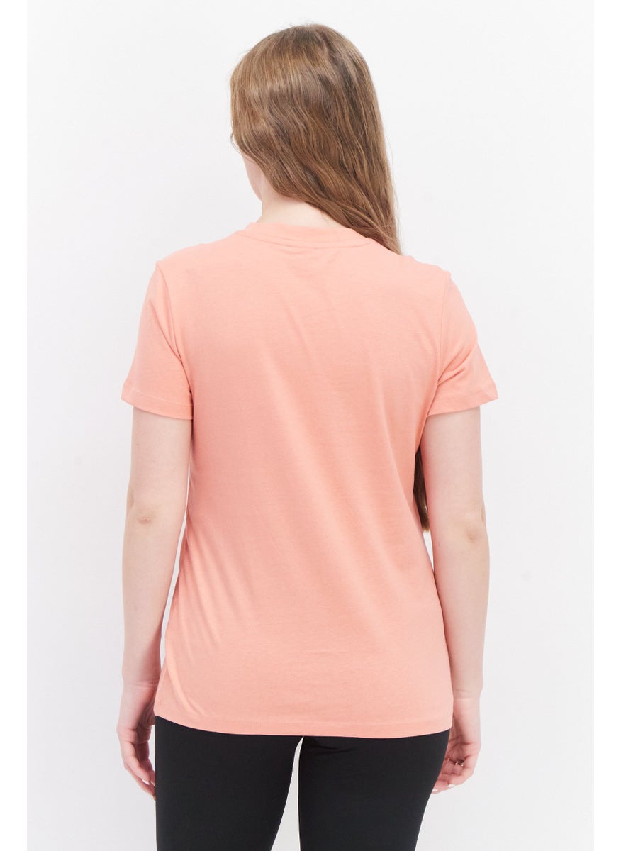 PUMA Women Sportswear Fit Short Sleeve Training T Shirt, Peach  - Image 4