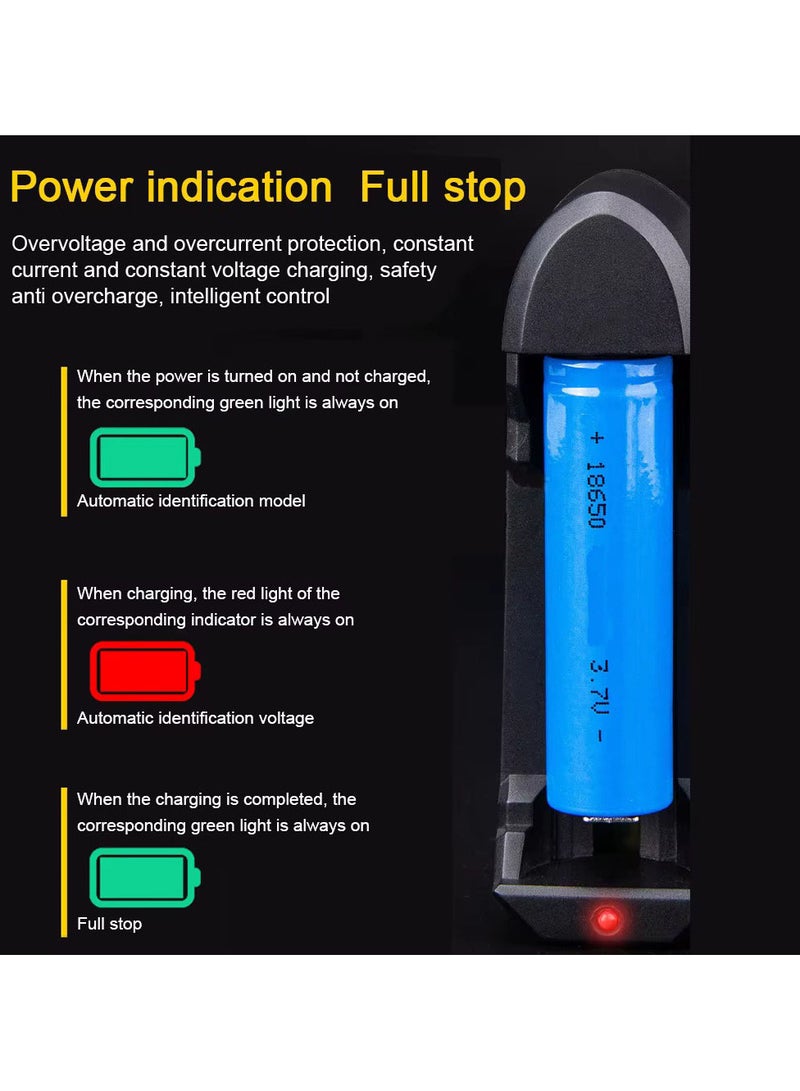 2pcs 18650 Battery Charger Smart Charging  18650 26650 18350 32650 21700 26700 26500 Li-Ion Rechargeable Battery Charger  - Image 4