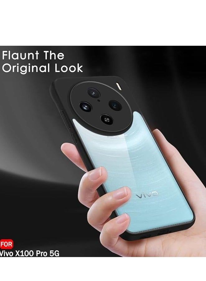 Case Compatible with Vivo X100 Pro 5G Case, Military Grade Anti-Yellow Slim Protective Phone Case, Full Body Shockproof Bumper Cover with Protective Camera Lens -Black - Image 2