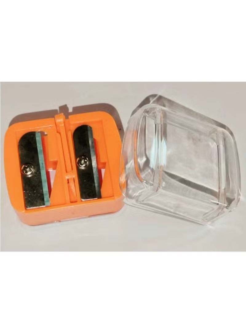 براية مكياج مزدوجة – براية أقلام كحل وأحمر شفاه احترافية سهلة التنظيف (قد يختلف اللون) - Image 2