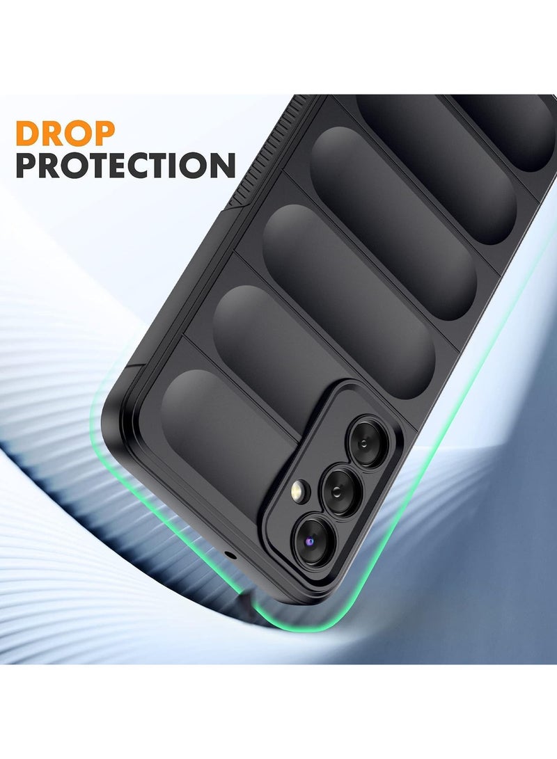 عام حافظة سامسونج جالاكسي A55 5G مع حامي شاشة زجاجي مقوى وحافظة هاتف سائلة من السيليكون الناعم المضادة للصدمات والمصنوعة من الألياف الدقيقة لحماية سامسونج جالاكسي A55 5G. - Image 3