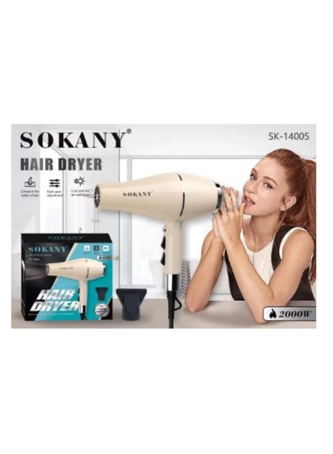 sokany SK-14005 Professional Hair Dryer -2000W - Image 2