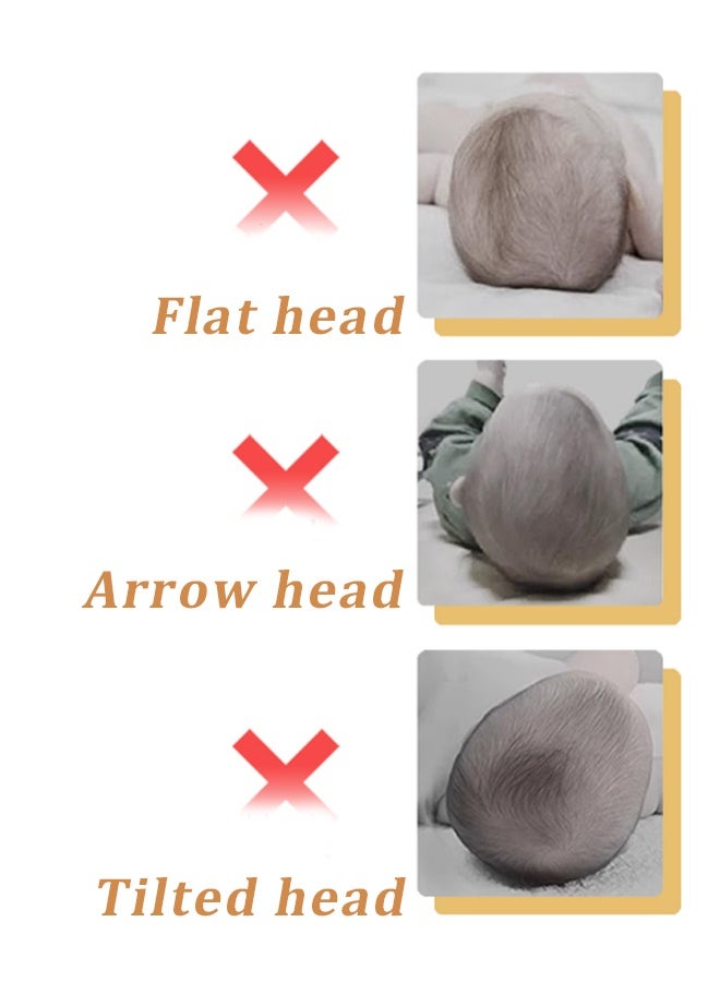 Vinnatsu Baby shaping pillow Organic Baby Infant Cushion Adjustable and Removable, Comfortable, Machine-Washable Head and Neck Support Correcting baby's head shape Cartoon Car Pattern - Image 4