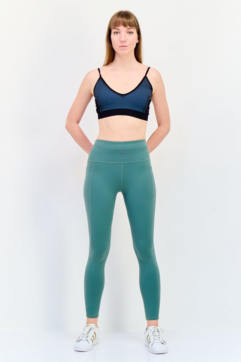 SKECHERS Women Sportswear Fit Training Leggings, Dark Green - Image 4