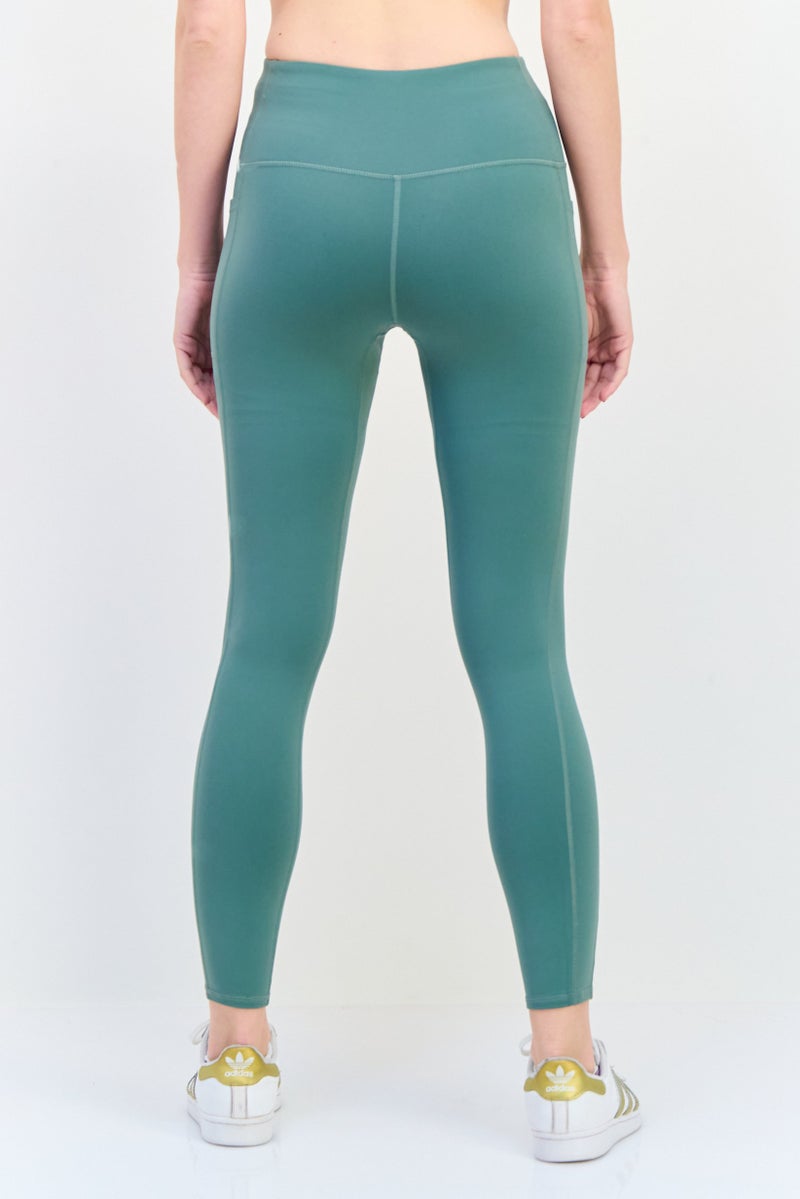 SKECHERS Women Sportswear Fit Training Leggings, Dark Green - Image 3