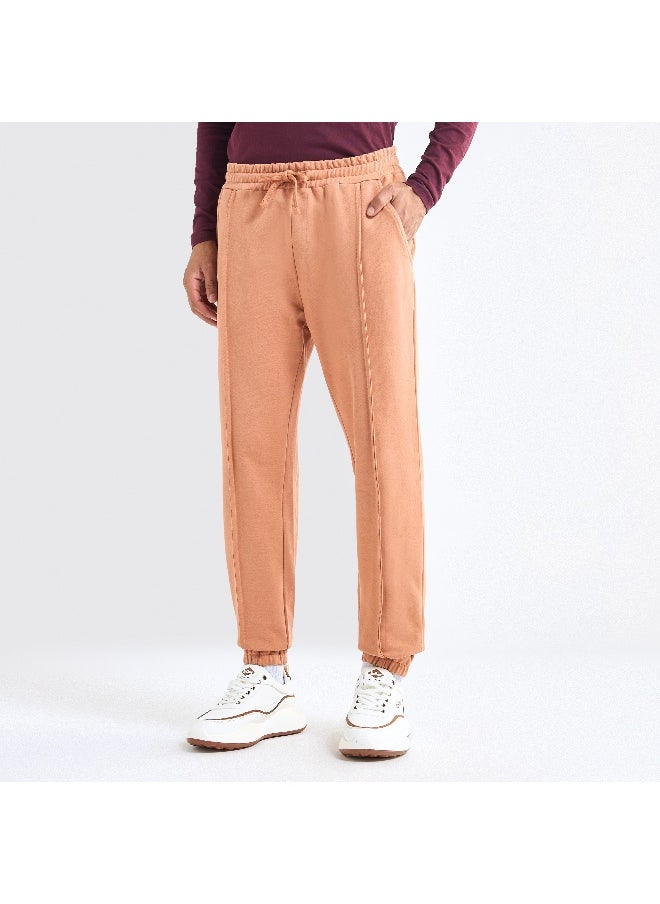 FAV Solid Regular Fit Joggers with Flexi Waistband and Pockets  - Image 2