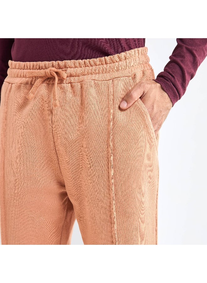 FAV Solid Regular Fit Joggers with Flexi Waistband and Pockets  - Image 4