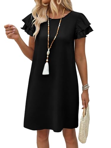 OFEEFAN Black Dress Womens Dresses 2026 Spring Summer Sundresses Boho Clothes Hawaiian Casual Elegant Classy Date Outfits M - Image 3