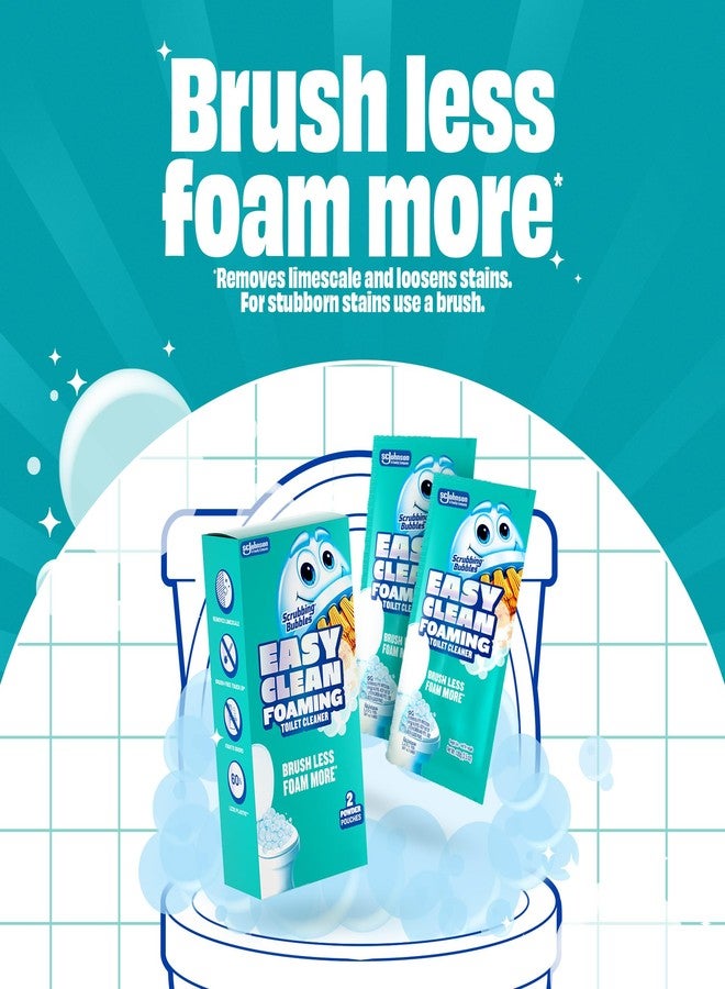 Scrubbing Bubbles منظف وعاء المرحاض الرغوي سكرابينغ بابلز سهل التنظيف، أكياس مسحوق سهلة الاستخدام، 100 جرام (2 كيس) - Image 2