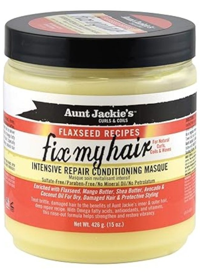 Aunt Jackie's Flaxseed Recipes Fix My Hair Intensive Repair Conditioning Mask  - Image 2