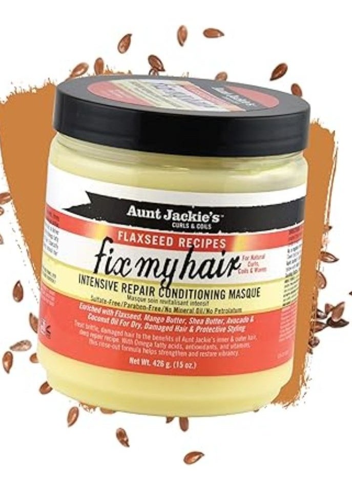 Aunt Jackie's Flaxseed Recipes Fix My Hair Intensive Repair Conditioning Mask  - Image 1