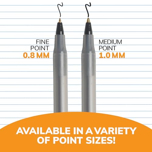 BIC Round Stic Xtra Precision Fine Blue Ballpoint Pens, Medium Point (0.8 mm), 12-Count Pack, Excellent Writing Pens - Image 5