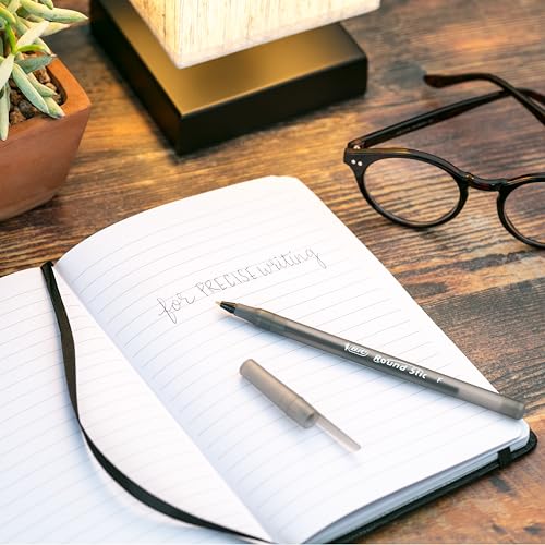 BIC Round Stic Xtra Precision Fine Blue Ballpoint Pens, Medium Point (0.8 mm), 12-Count Pack, Excellent Writing Pens - Image 3