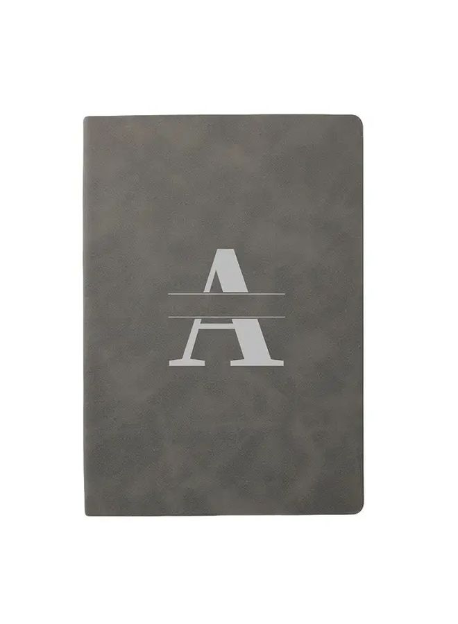 غطاء دفتر مكتبي من الجلد البولي يوريثان المخصص بنقش ليزري أحمر مقاس A5، بتصميم بسيط مع حروف كبيرة وتصميم قرون الوعل، 60 صفحة (120 وجهًا) - Image 4