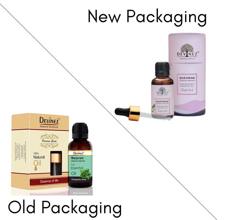 Devinez Marjoram Essential Oil, 100% Pure, Natural & Undiluted, 10ml in Glass Bottle - Rejuvenates hair, Heals Wound, Reduce Tension, Face Care, Body Care, Hair Care & Skin Care - Image 2