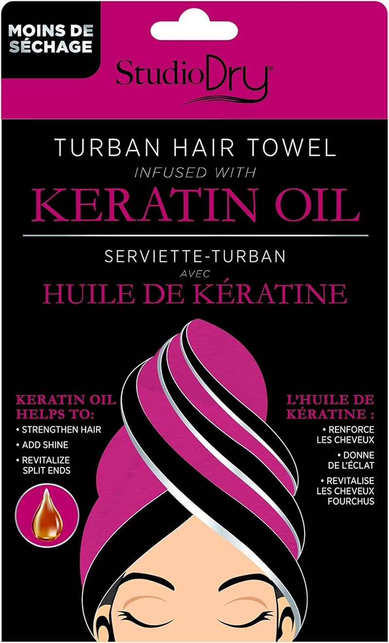 Studio Dry Keratin Oil Infused Hair Turban Towel by Studio Dry