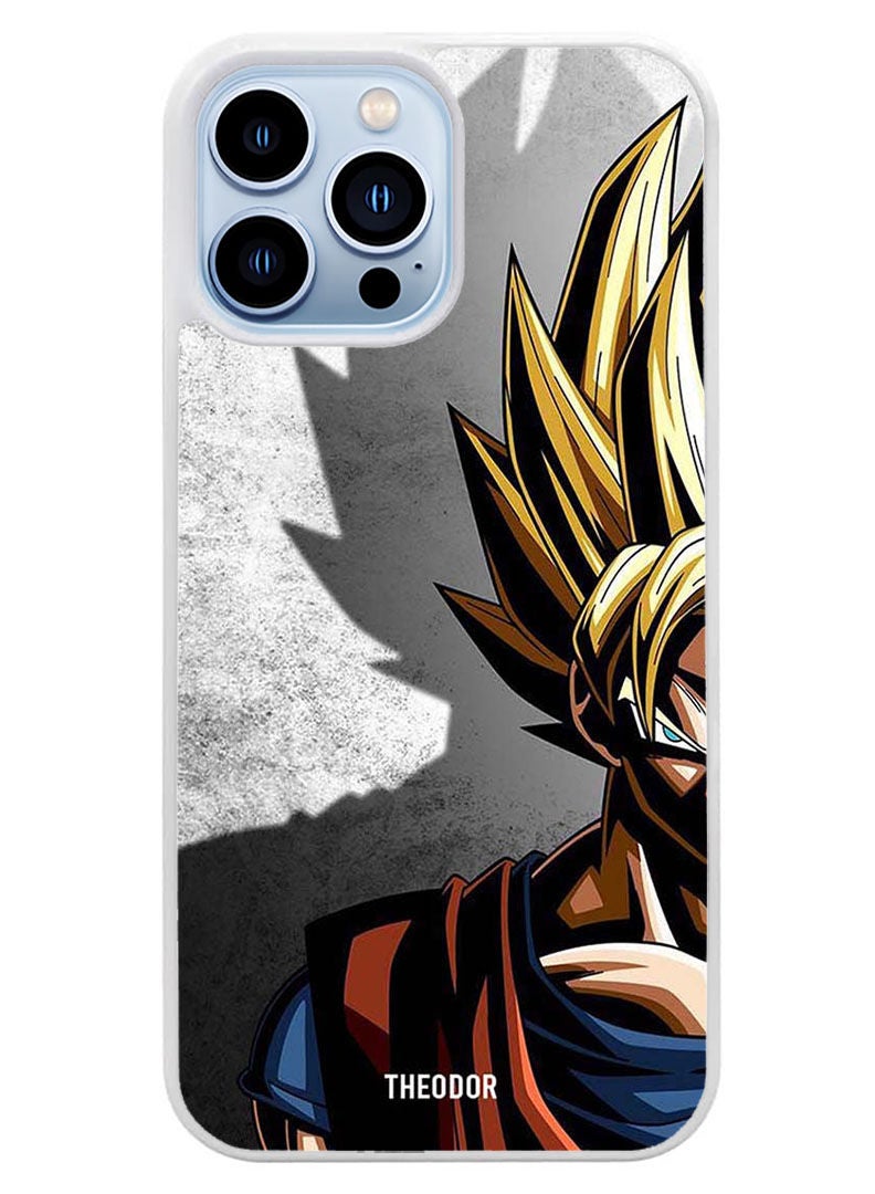 Theodor Protective Case Cover For APPLE IPHONE 14 Pro Dragon Ball Z(White Bumper) - Image 1