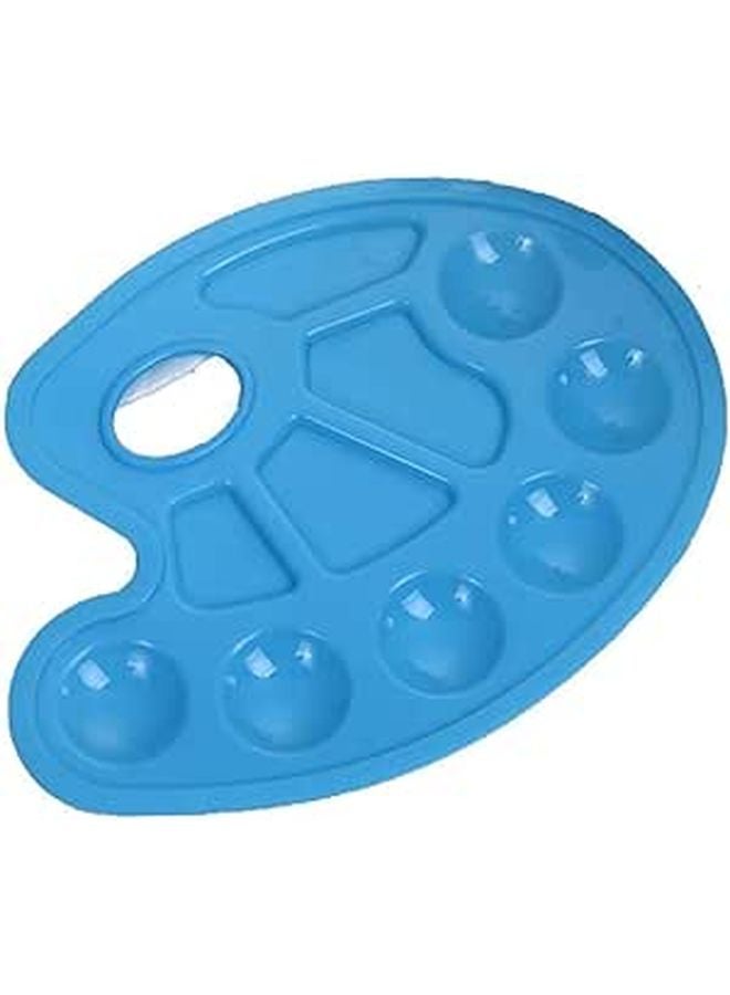 8 Pcs Plastic Color Mixing Palette Paint Tray Easy Clean Durable White Pink Green Blue - Image 1