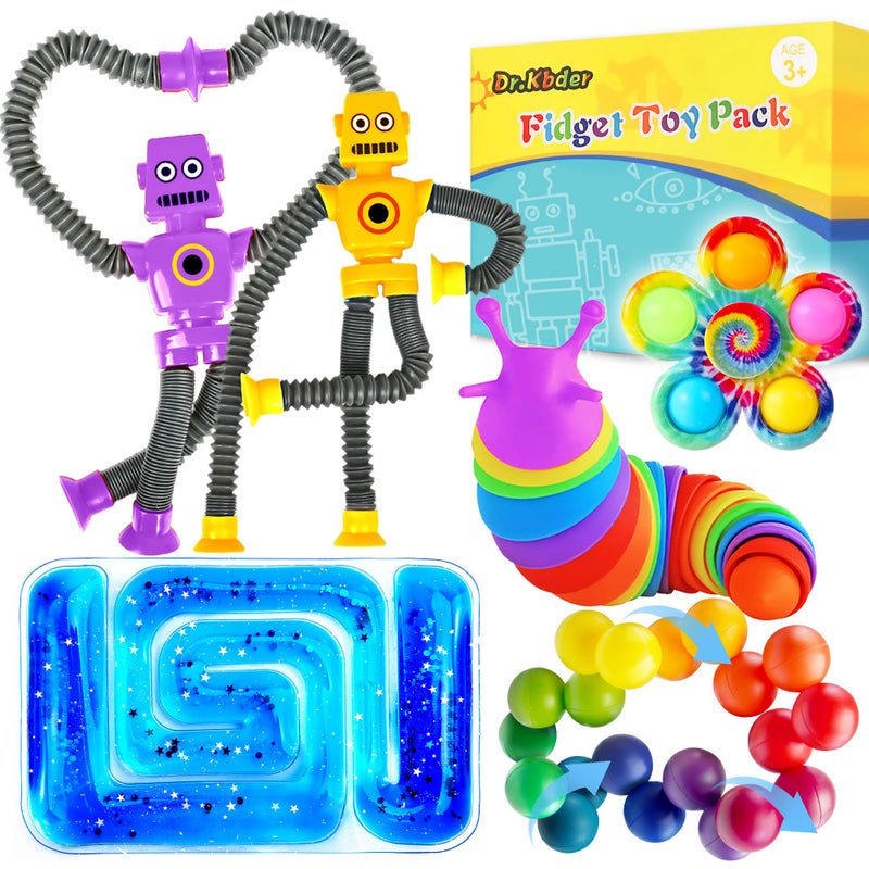 Dr.Kbder Easter Basket Stuffers for Tollder Kids Sensory Autism Toys for Toddler 6Pack Autistic Travel Airplane Road Trip Restaurant Toy for Age 35 57 Fidget Classroom Must Have ADHD Valentines Day Gifts - Image 3