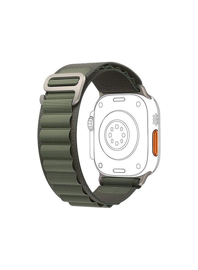 Nylon watch band size 42/44/45/49, olive color - Image 2