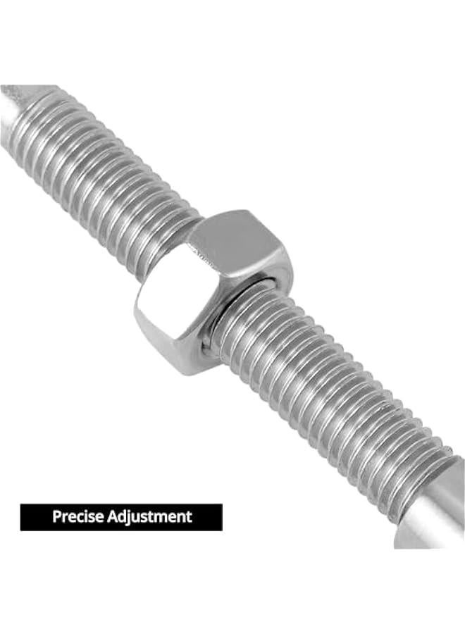 Arabest Jaw Closed Body Marine Turmbuclke, 2 Pack Heavy-Duty Turnbuckles with Hook, 5,100 kg (11,200 lb) Breaking Load, Stainless Steel, 1/2 inch Thread, Adjustable Length  - Image 5