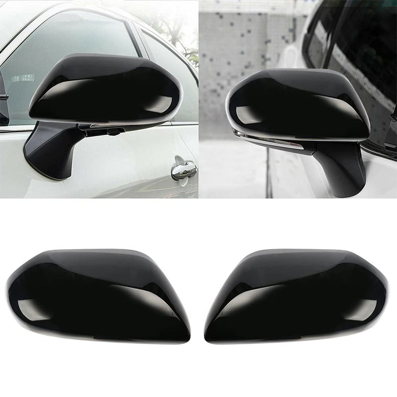 SPORTULI Black Side Door Mirror Caps + Door Handle Covers Replace for 2018 2019 2020 2021 2022 2023 2024 2025 Toyota Camry Accessories, with Smart Key Holes (Black) - Image 5