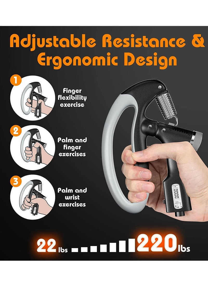 AL RAID Hand Grip Strengthener, Forearm Strengthener with Digital Display, Adjustable Grip Strength Trainer for Men and Women - Image 2