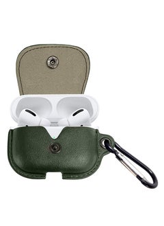 CATANES AirPods Pro 2 Case Leather Case Cover with Keychain Compatible with Apple AirPods Pro 2nd Generation 2022 Dark Green  - Image 2