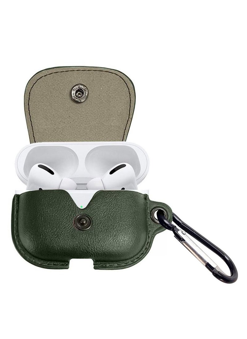 CATANES - AirPods Pro 2 Case Leather Case Cover with Keychain Compatible with Apple AirPods Pro 2nd Generation 2022 Dark Green - Image 1