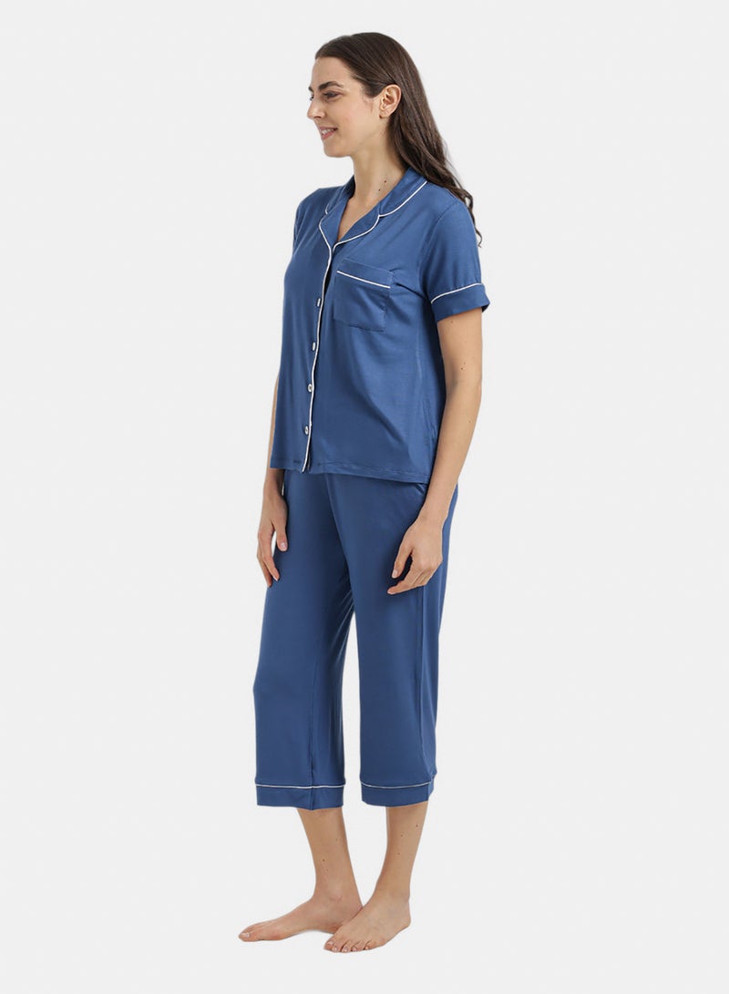 Carina Classic Piping Pyjama Set - Image 2