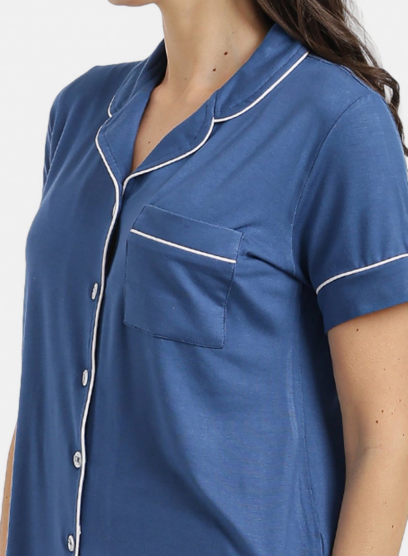 Carina Classic Piping Pyjama Set - Image 5