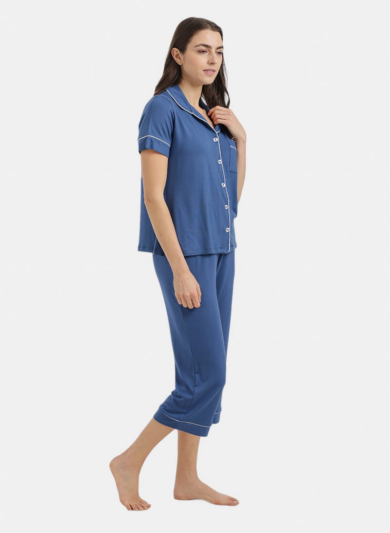 Carina Classic Piping Pyjama Set - Image 3
