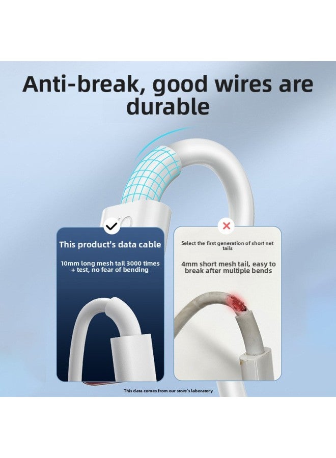 Type-c Data Cable Is Suitable For Huawei Oppovivo For Xiaomi Tpyec6a Fast Charging P40mate50 Mobile Phones-Color:Orange 66w Thick Passenger Cable Type-c [6a Super Flash Charging] Single Strip-1m  - Image 4