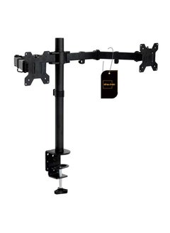 Dual Monitor Desk Mount, Heavy Duty Fully Adjustable Stand, Fits 2 LCD LED Screens 17-30 inches, Black, M022