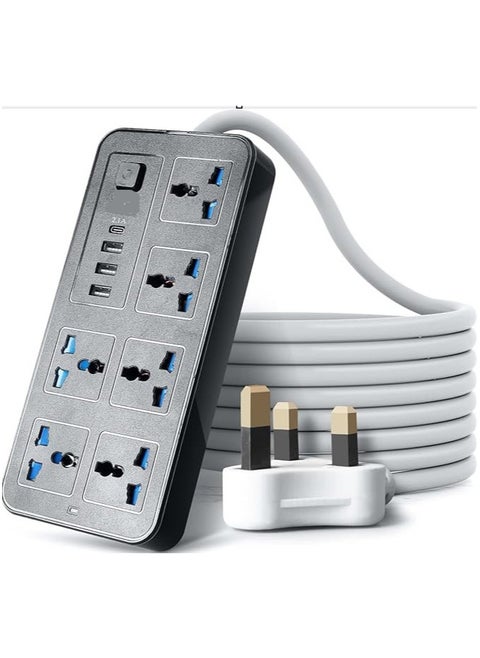 Power Extension Cord with Multiple Outlets 3m