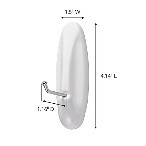 Command Wire Hook, White, Large, Organize Damage-Free, Indoor Use (17069-ES), 1 Hook - Image 2