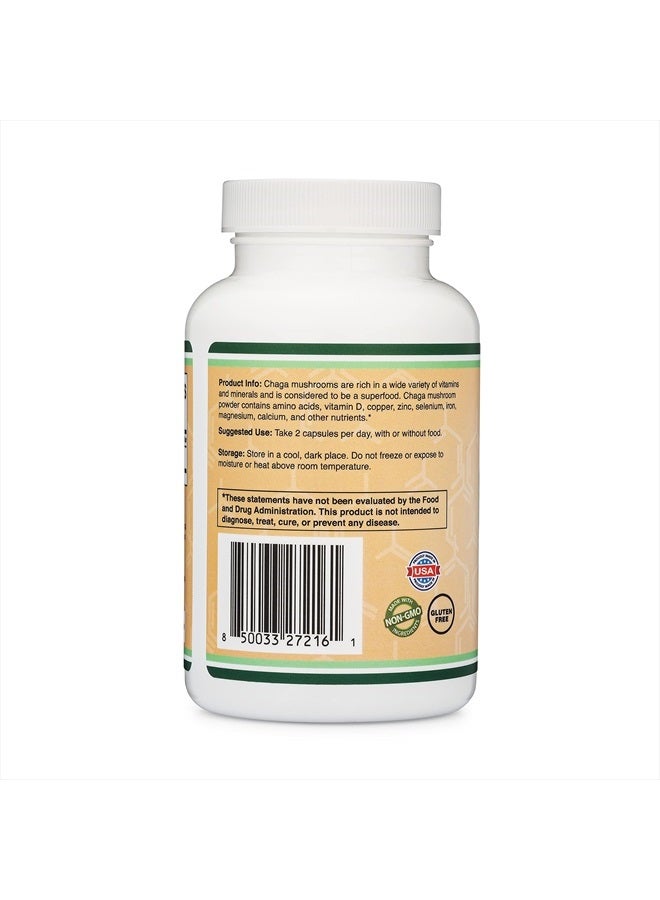 Double Wood Supplements CHAGA - 1,000mg - Dietary Supplement, 120 Capsules - Image 3