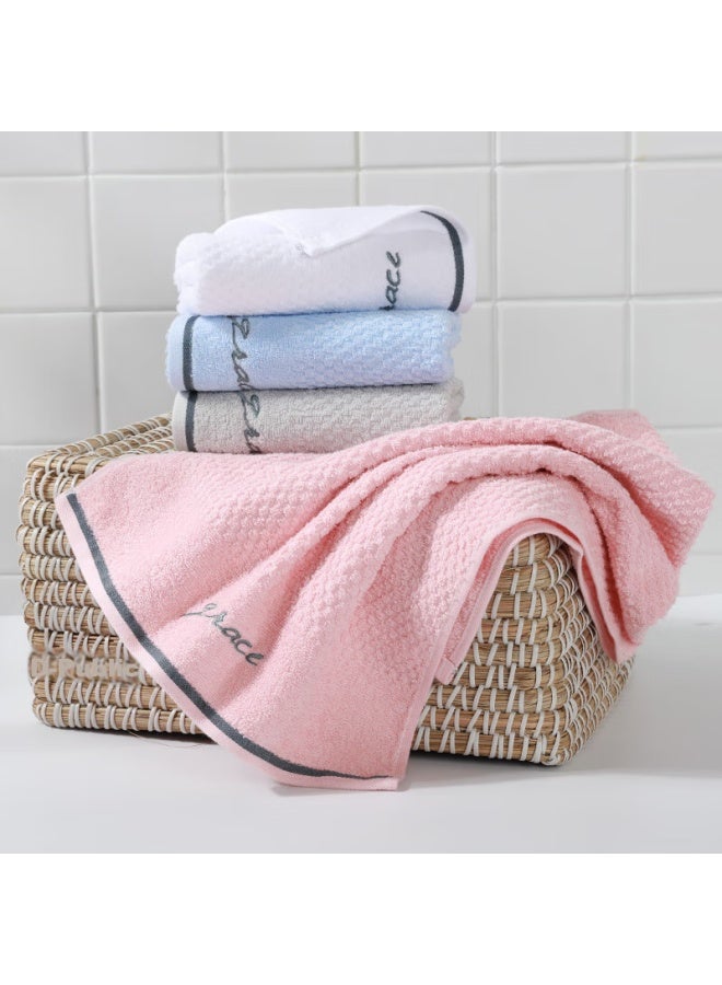 Grace 7a Grade Antibacterial Towel, Pure Cotton, Absorbent, Embroidered, Solid Color, Soft Face Towel, Single Pack, Gray, 80g - Image 1