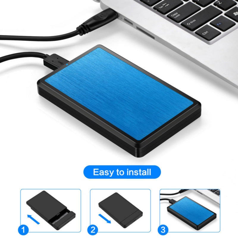 علبة خارجية من النوع C إلى USB لمحرك الأقراص الثابتة الخارجي مقاس 2.5 بوصة بسرعة 5 جيجابت في الثانية من الألومنيوم - Image 3