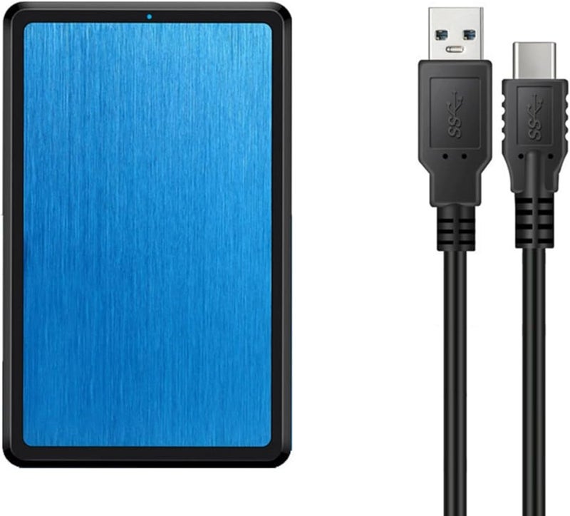 علبة خارجية من النوع C إلى USB لمحرك الأقراص الثابتة الخارجي مقاس 2.5 بوصة بسرعة 5 جيجابت في الثانية من الألومنيوم - Image 1