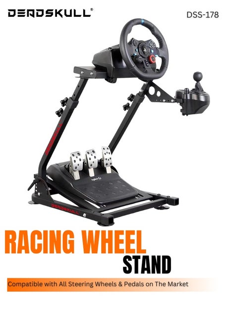 Adjustable Racing Steering Wheel Stand Compatible with All Steering Wheels & Pedals on The Market