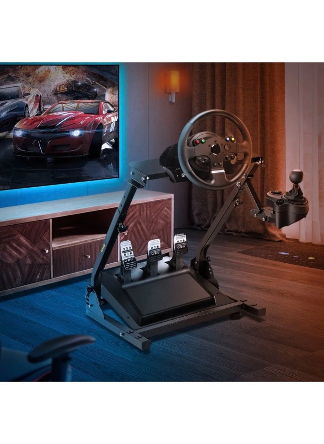 DEADSKULL - Adjustable Racing Steering Wheel Stand Compatible with All Steering Wheels & Pedals on The Market - Image 1